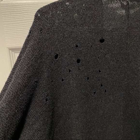 ✨BRAND NEW✨ Distressed Black Cardigan - Picture 4 of 6